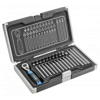 Набор бит 1/4 PH SL Torx HEX 37 штук с трещоткой 72 зубца Hogert (HT1R466)