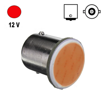 Світлодіодна Автолампа Ba15s 1156 P21W LED COB 12V LED Червоний