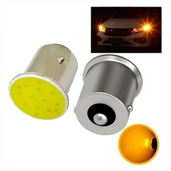 Світлодіодна Автолампа Ba15s 1156 P21W LED COB 12V LED Жовтий
