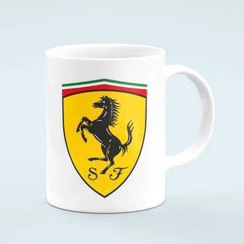 Чашка з логотипом Ferrari 330 мл Біла