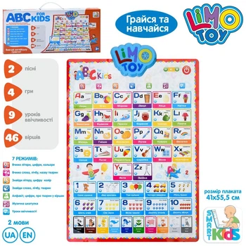 Інтерактивний плакат Limo Toy абетка (англ.) (7031-EN)