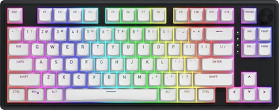 Клавіатура бездротова HATOR Skyfall 80 Aurum Lemon US layout Wireless/Bluetooth/USB Black-White (HTK3180)