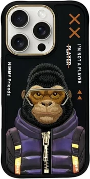 Панель Nimmy Cool&Cute 2.0 Monkey для Apple iPhone 16 Pro Black (6971080319525)