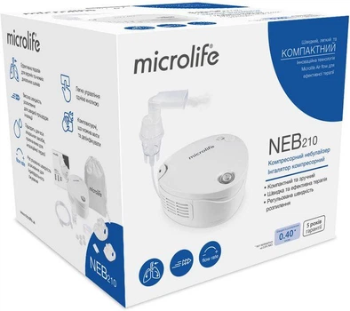 Ингалятор (небулайзер) компрессорный Microlife NEB 210 гарантия 5 лет