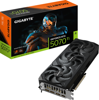 Відеокарта GeForce RTX 5070 Ti 16GB Gigabyte WindForce OC SFF (GV-N507TWF3OC-16GD)