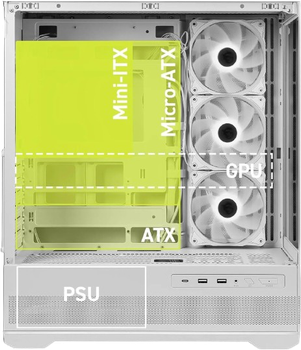 Корпус MSI MAG Pano 110R PZ ARGB White
