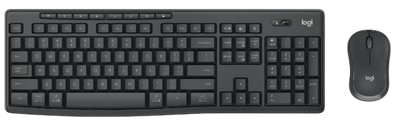 Комплект (клавіатура, миша) бездротовий Logitech MK370 Graphite (920-012077)