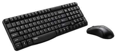 Комплект (клавіатура, миша) бездротовий Rapoo X1800S Black (X1800S Black)