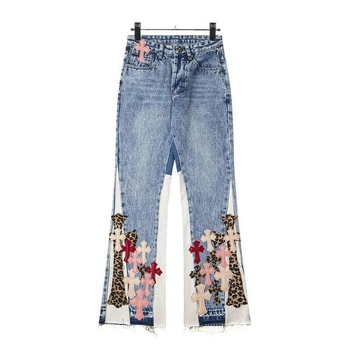 Джинси CHROME HEARTS x Gallery Dept Blue Denim Cross Patch 36