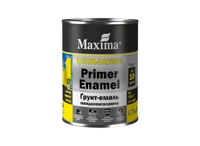 Грунт-емаль швидковисихаюча сіра матова Maxima 0,75 кг