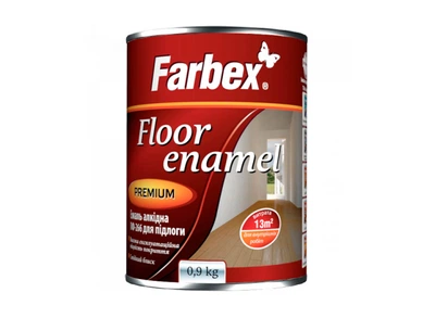 Емаль для підлоги ПФ-266 алкідна жовто-коричнева Farbex 0,9 кг