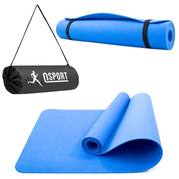 Коврик для йоги и фитнеса + чехол (йога мат, каремат спортивный) OSPORT Yoga Pro 3мм (OF-0089) Голубой