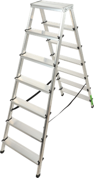Алюмінієва драбина Kadax Molde з платформою 7 сходинок 125 кг K4425 (5903699435120)