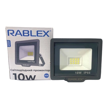 Прожектор светодиодный LED Rablex RB510 10W IP66 6000K Белый свет, Водонепроницаемый (t7820)