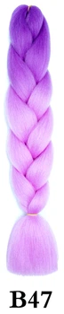 Канекалон Jumbo Braid омбре фиолетовый светлый сиреневый светлый коса длина 60 см Вес 100 грам Термостойкий В47