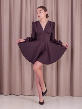 Ошатне коротке плаття-шорти FirstWoman XS шоколадний 43436304