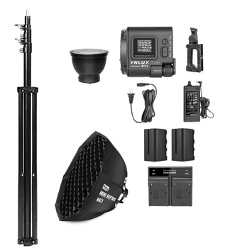 Комплект XXL LED-свет Yongnuo YNLUX100 RGB KIT + стойка 2.8 м + софтбокс 55 см + 2 х NP-F960 + зарядное