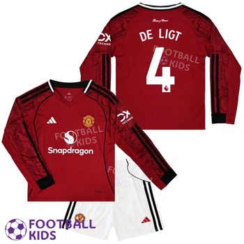 Детская футбольная форма Manchester United DE LIGT 4 Манчестер Юнайтед 2026 Home Long Sleeve 145-155 см (set47211-136281-4)
