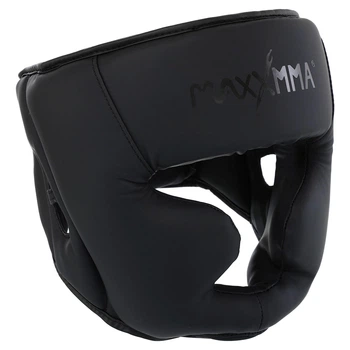 Шлем боксерский с полной защитой и подшлемником PU MAXXMMA GBH03 размер S-M черный