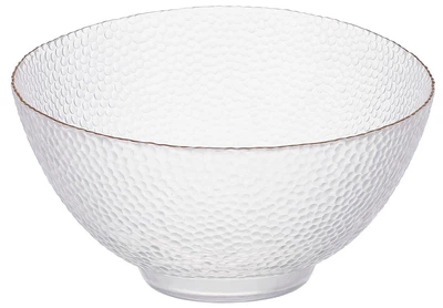 Салатник стеклянный Bauble D17.5*12см прозрачный с золотым ободком 992-084
