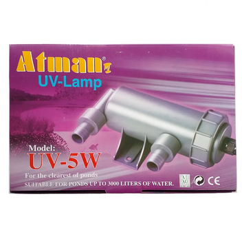 Стерилизатор проточный для аквариумов и прудов Atman UV - 5w