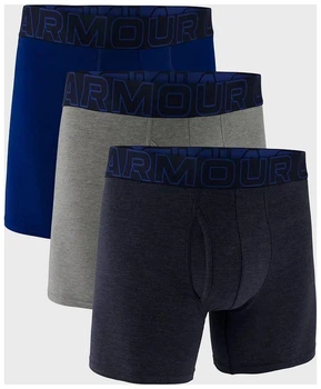 Трусы UA Underwear Boxers PERFORMANCE COTTON - SOLID 6 3PK синий, серый, темно-синий Мужчины SM 1383889-410