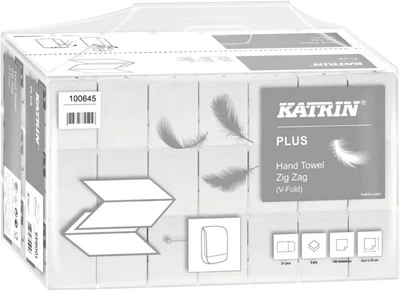 Ręczniki papierowe Katrin Plus Zig Zag 2 V-fold 21 x 150 szt (6414300100645)