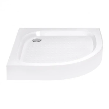 Душевой поддон Kapielka ST90x90x14 низкий, полукруглый, диаметр слива 52 мм Lidz