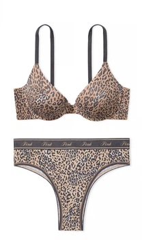 Комплект білизни Victoria’s Secret Lightly Lined Bra Leo Різнобарвний 34D-M