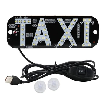 Двухцветная табличка TAXI светодиодная Красный Зеленый USB с кнопкой (70006)