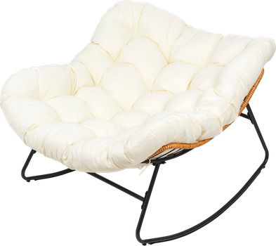 Fotel bujany Hedo Skandynawski kokon XL Beżowy 100027 (5907335201704)