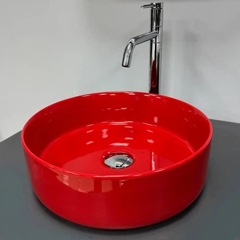 Умывальник (раковина) VBI PRATO RED GLOSSY накладной
