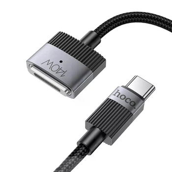Кабель HOCO U141 Magnetic Type-C Mag3 PD 140W 1.8 м (Black) для MacBook MagSafe 3