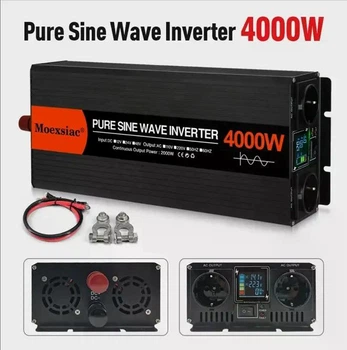 Потужний Інвертор Moexsiac 4000W, 24V, 220V 50Hz чиста синусоїда (розетка EU) для котла