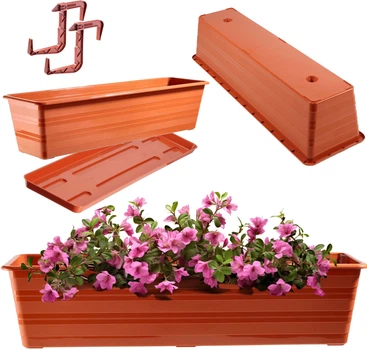 Skrzynia balkonowa Kadax Cati 60 cm Terrakota (K9048)