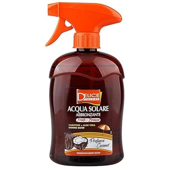 Спрей для интенсивного загара с ароматом кокоса Delice Sun Aqua Fresh Bronze Tanning water with Carotene, Aloe Vera and Green Tea 500ml