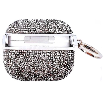 Чохол для гарнітури AirPods 4 Bling World Grainy Diamonds Silver