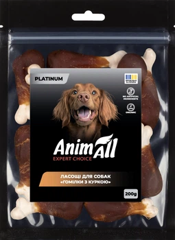 Ласощі для собак AnimAll Platinum Гомілки з куркою 200 г (4820224504001)