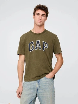 Футболка бавовняна довга чоловіча GAP 981832951 XL Оливкова (1159850391)