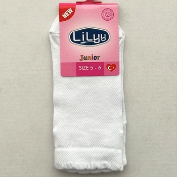 Детские носки антискользящие LiLy короткие Белые 28-30 / 5-6 лет