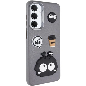 Чехол Накладка CaseIT Leather Toys для Samsung Galaxy S24 FE Monster / Grey