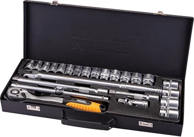 Набір інструментів Mastertool PROFI ½" 24 шт 10-32 мм CrV50BV30 металевий кейс 78-4124