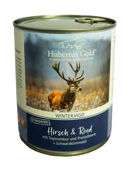 Консервированный корм Hubertus Gold Venison & Beef для собак, с олениной, говядиной, топинамбуром и красными ягодами 6 шт х 800 г