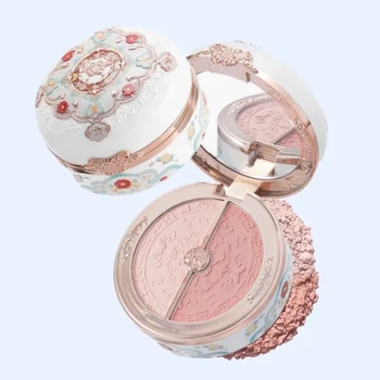 Румяна и матовый хайлайтер 2 в 1 от Flower Knows Butterfly Cloud Collar Rouge Box Highlighting & Blush Duo Powder (01 Rouge Snow)
