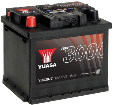 Автомобильный аккумулятор Yuasa 12V 45Ah SMF Battery YBX3077 (1) (YBX3077)