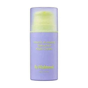 Нічний крем для обличчя з ретинолом та бакучіолом By Wishtrend Vitamin A-mazing Bakuchiol Night Cream 30 мл