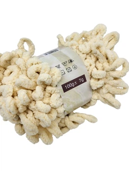 Пряжа "Puffy" 100гр молочна