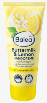 Крем для сухої шкіри рук з пахтою та лимоном Balea Buttermilk & lemon, 100 мл