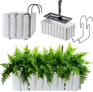 Skrzynia balkonowa Kadax Glifada 38 x 18 x 16.5 cm Biała (K8426)