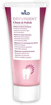 Зубная паста для чистки и полировки зубов без фтора Dr. Wild Depurdent Clean & Polish 75 мл
